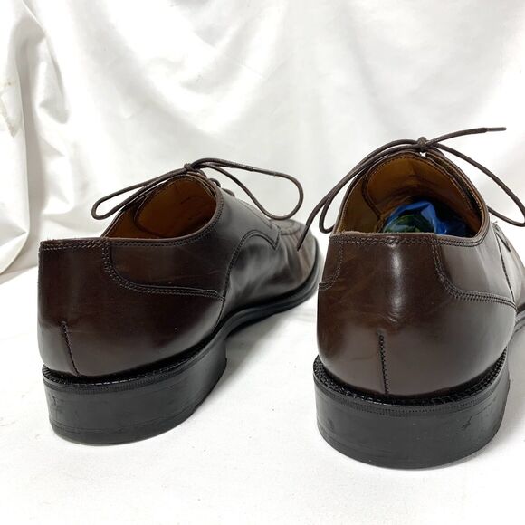 Cole Haan Dress Shoes Brown Eaton Apron Toe Derby Oxford Leather Men’s 11.5 - Picture 9 of 14